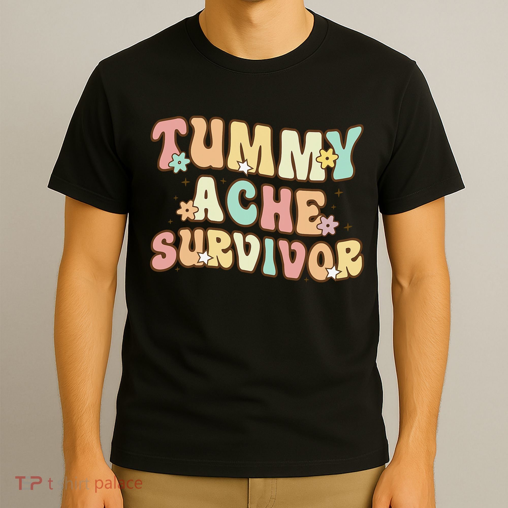 Vintage Tummy Ache Survivor Retro T-Shirt