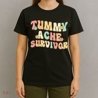 Vintage Tummy Ache Survivor Retro T-Shirt thumb 4