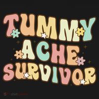 Vintage Tummy Ache Survivor Retro T-Shirt thumb 7