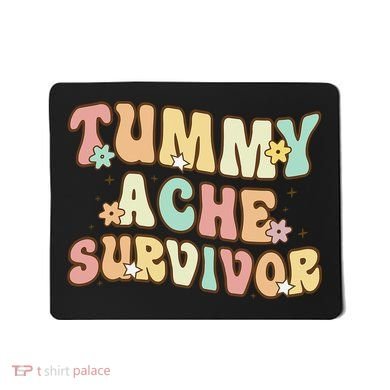 Vintage Tummy Ache Survivor Retro Mousepad