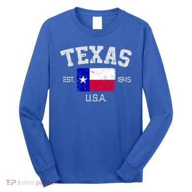 Vintage Texas Austin Est 1845 Souvenir Gift Cute Gift Long Sleeve Shirt