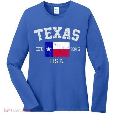 Vintage Texas Austin Est 1845 Souvenir Gift Cute Gift Women's Long Sleeve Shirt