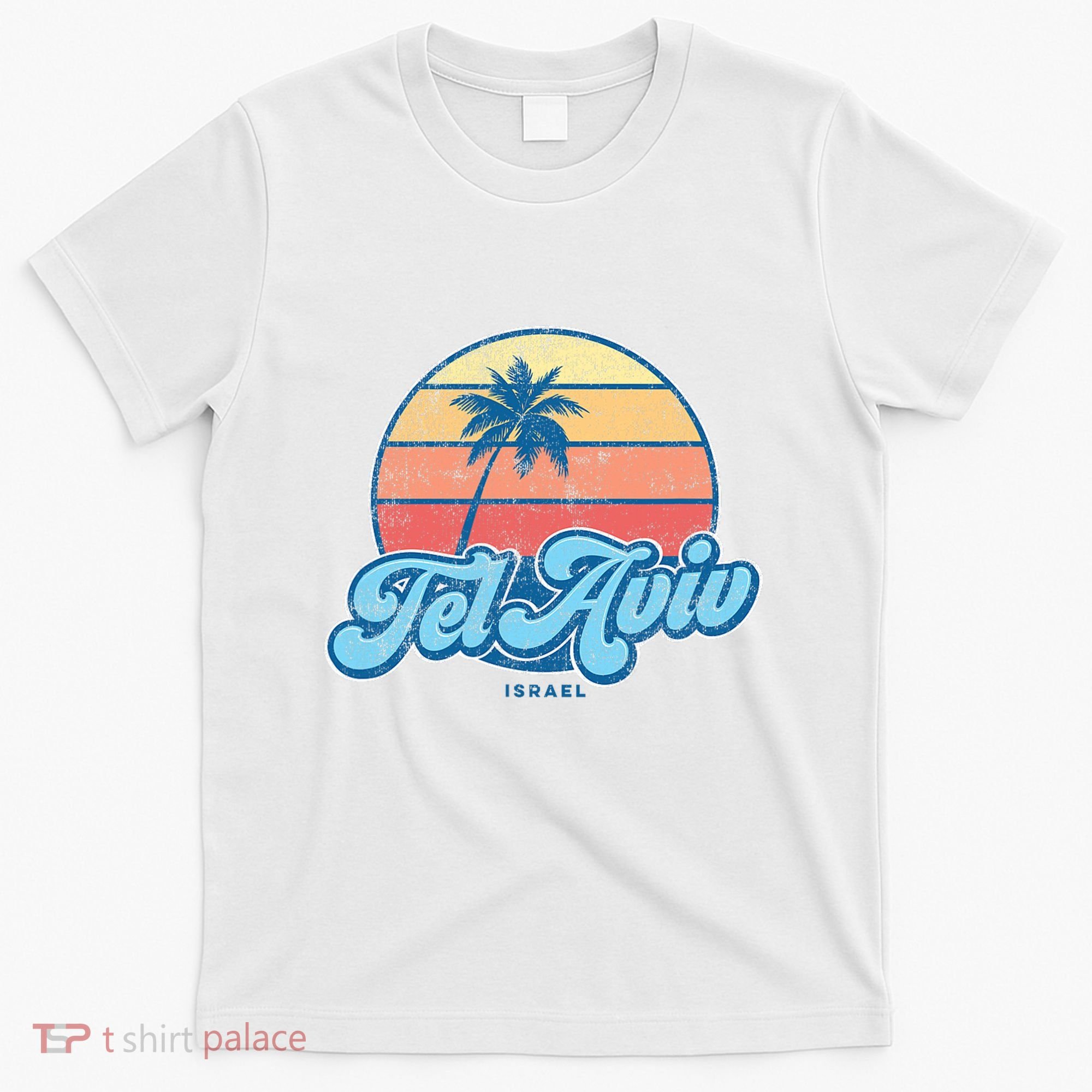 Vintage Tel Aviv Israel Classic 70s Retro Surfer T-Shirt