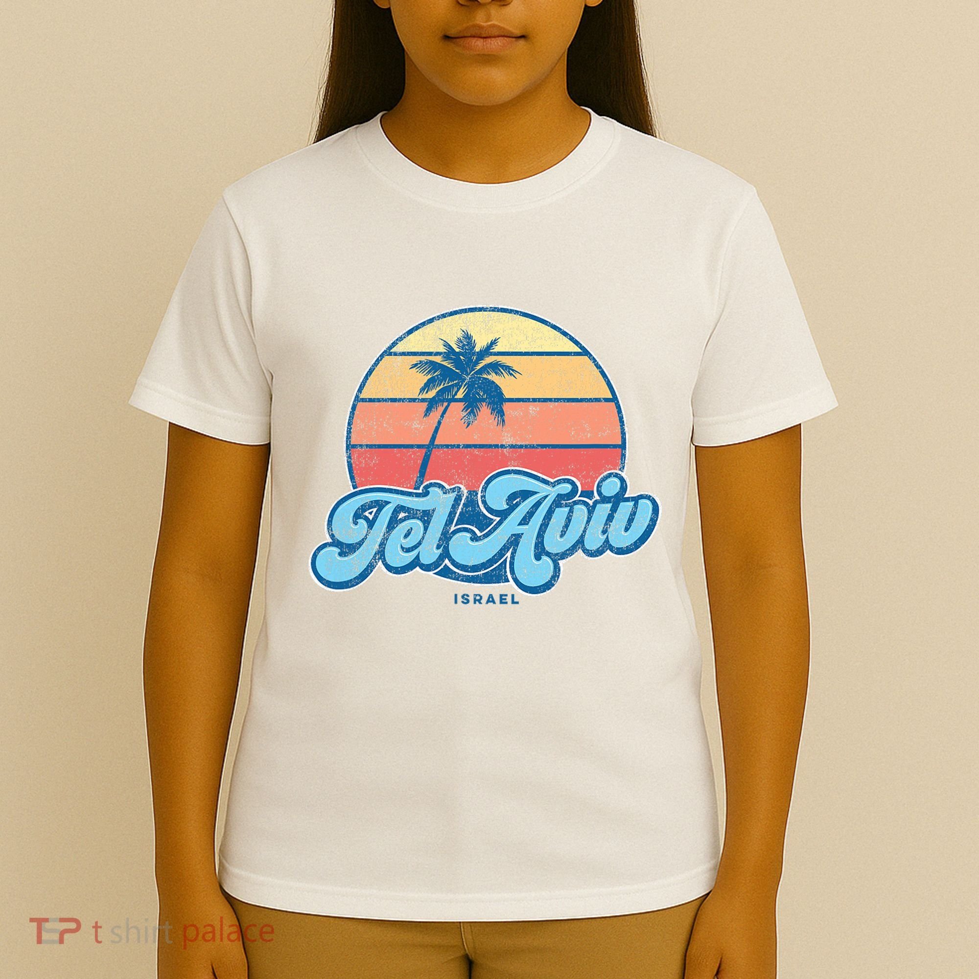 Vintage Tel Aviv Israel Classic 70s Retro Surfer T-Shirt