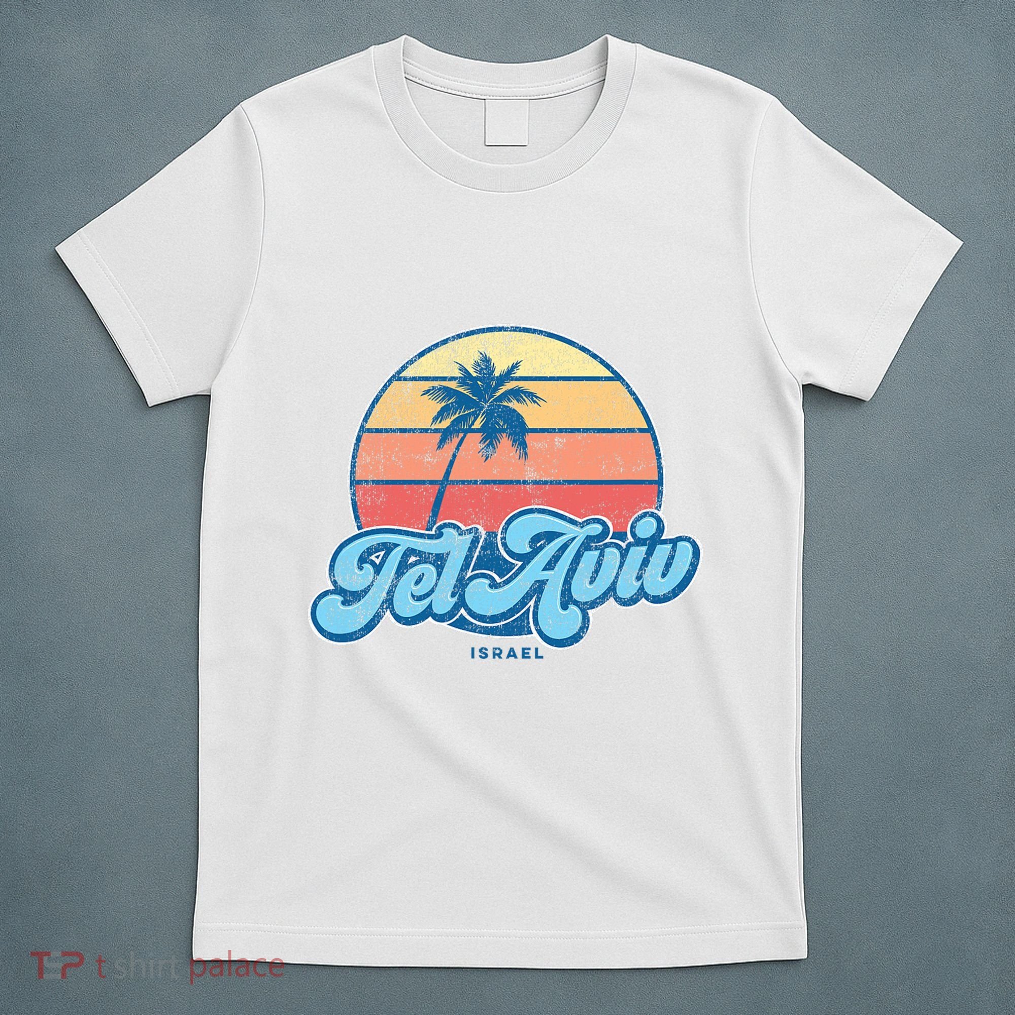 Vintage Tel Aviv Israel Classic 70s Retro Surfer T-Shirt
