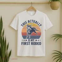 Vintage This Actually Is My First Rodeo Country Life Howdy T-Shirt thumb 2