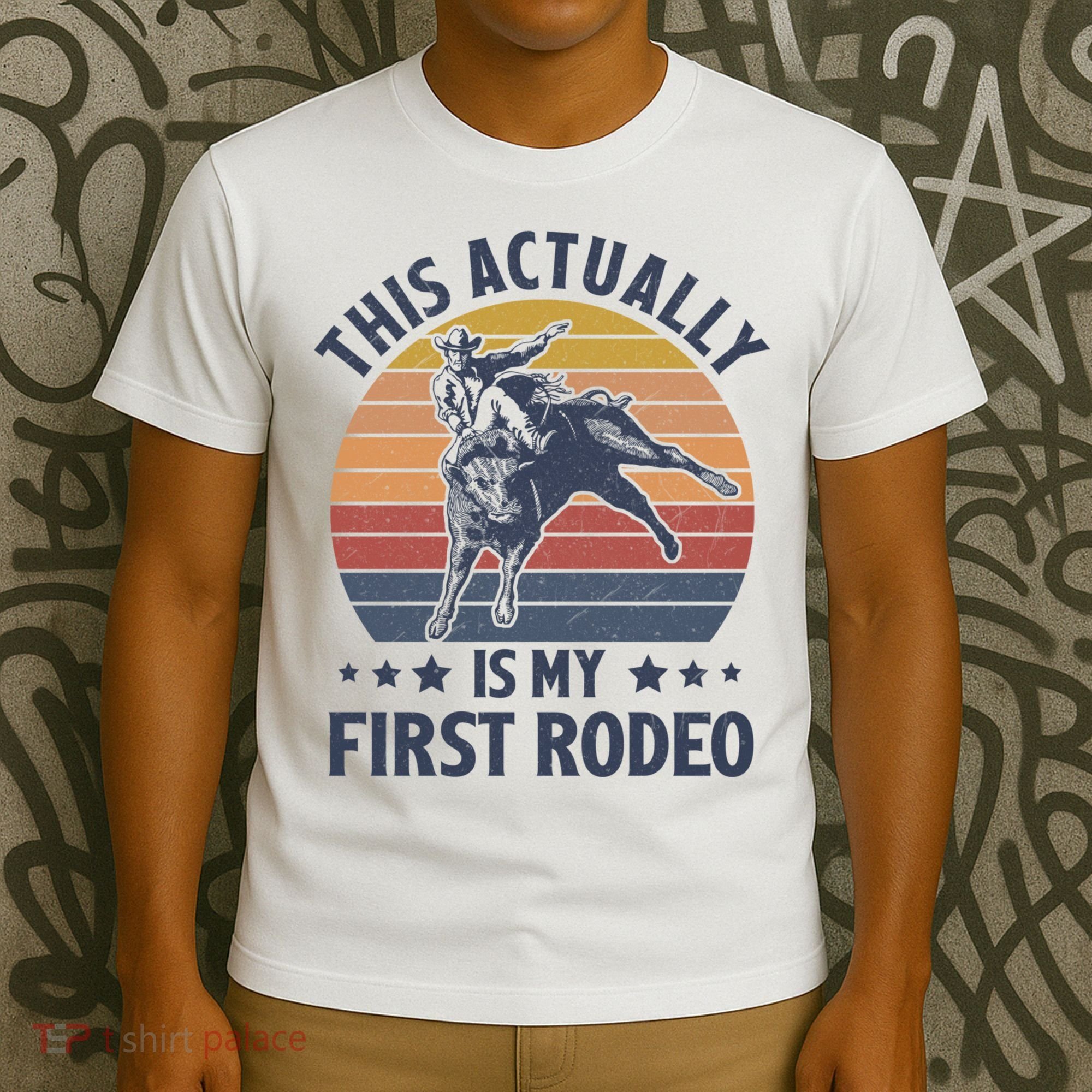 Vintage This Actually Is My First Rodeo Country Life Howdy T-Shirt