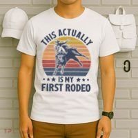 Vintage This Actually Is My First Rodeo Country Life Howdy T-Shirt thumb 6