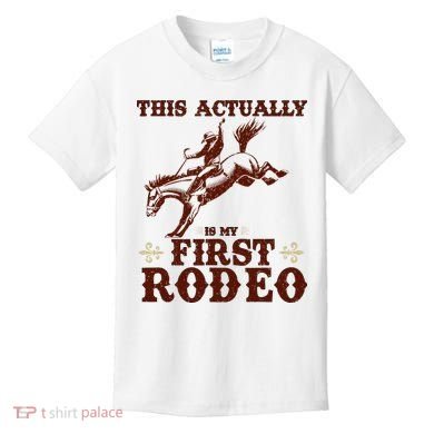 Vintage This Actually Is My First Rodeo Kids T-Shirt
