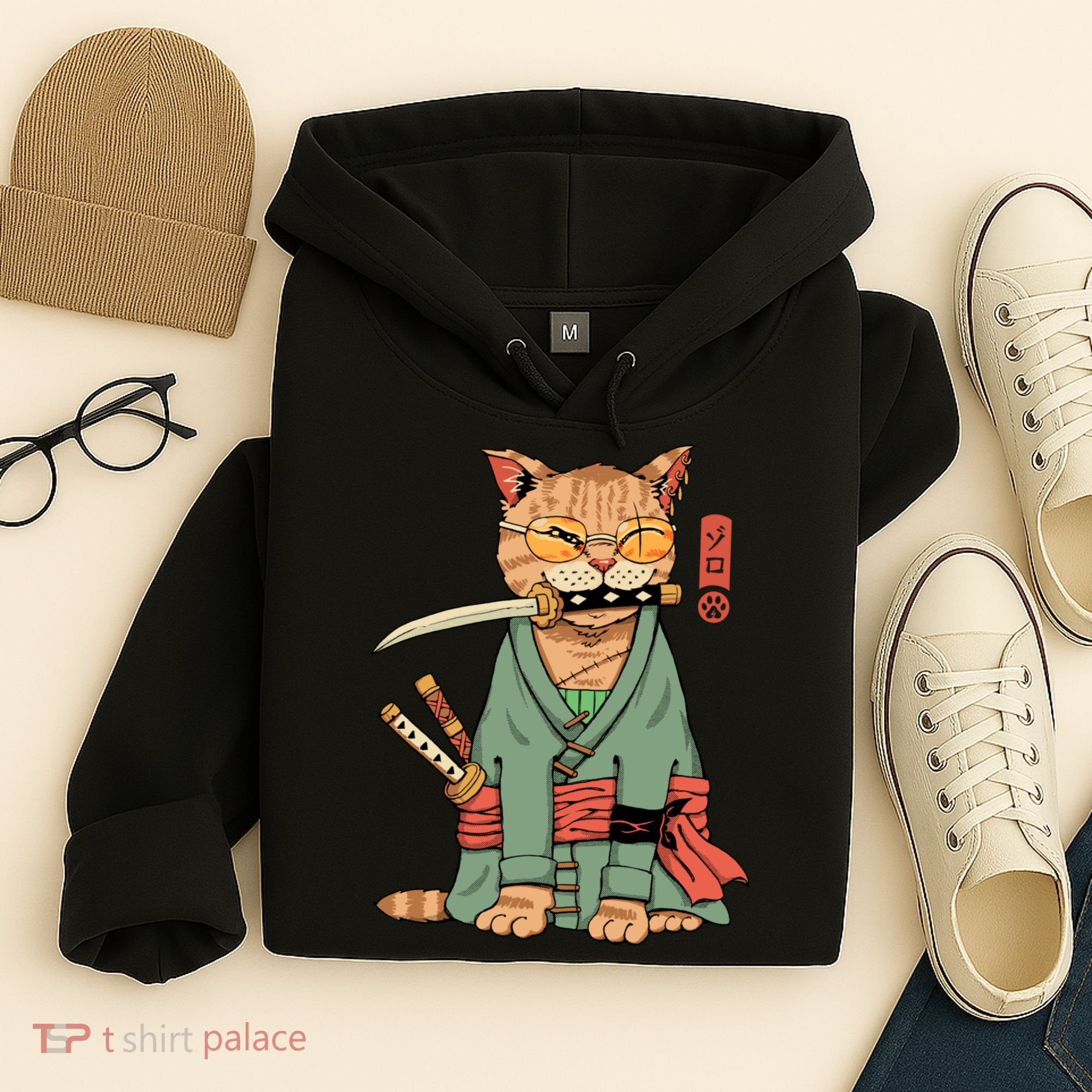 Vincent Trinidad Art Zoro Cat Warrior Hoodie
