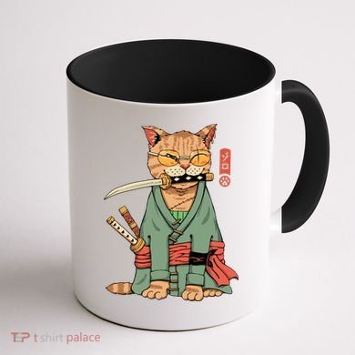 Vincent Trinidad Art Zoro Cat Warrior Coffee Mug back