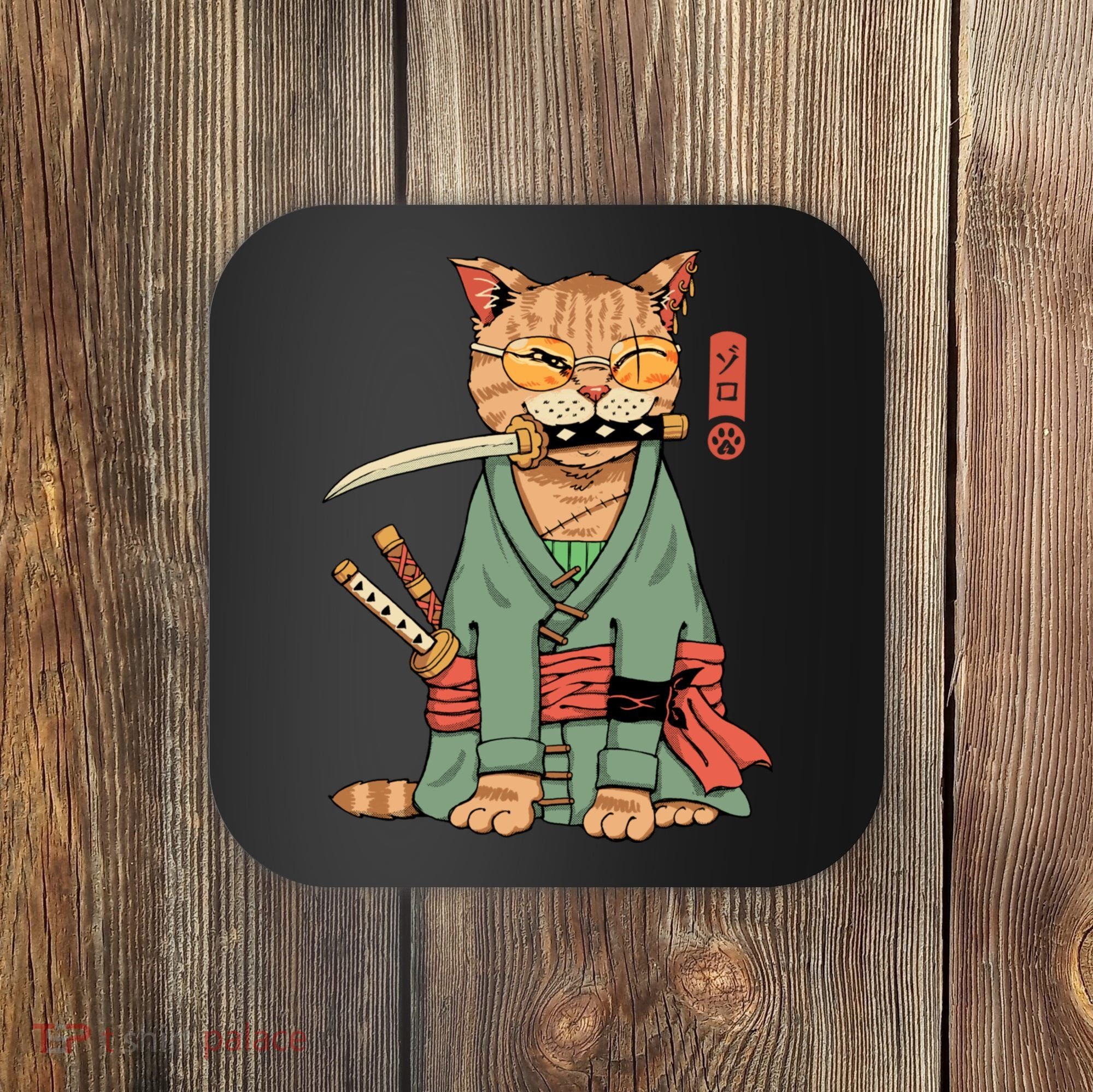 Vincent Trinidad Art Zoro Cat Warrior Coaster