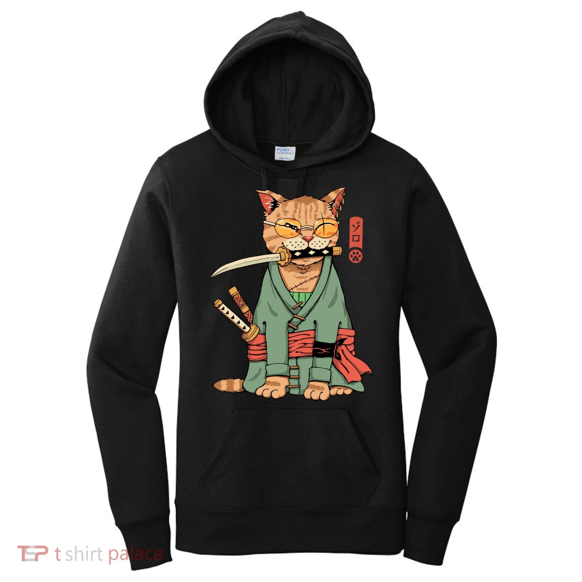 Vincent Trinidad Art Zoro Cat Warrior Women's Hoodie