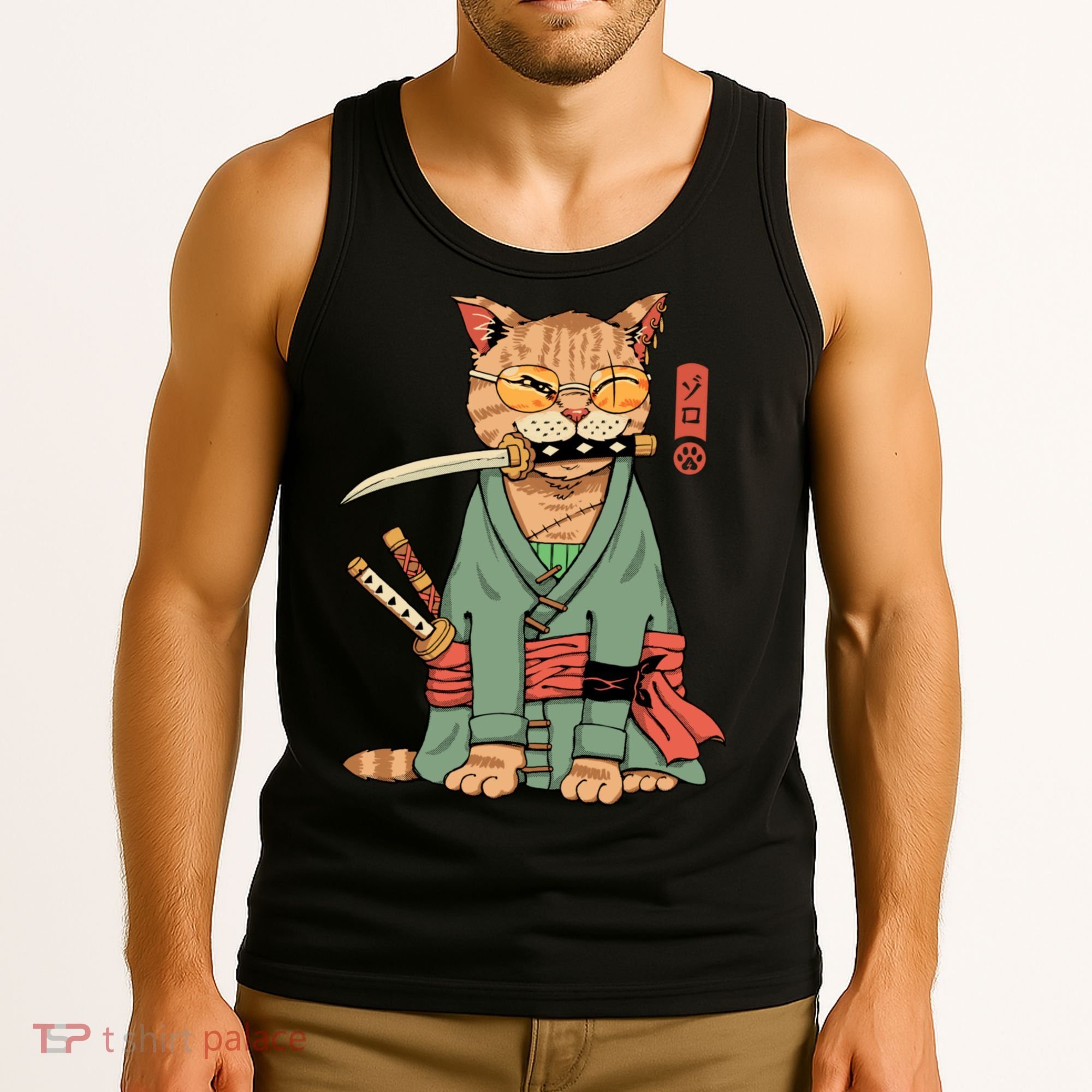 Vincent Trinidad Art Zoro Cat Warrior Tank Top