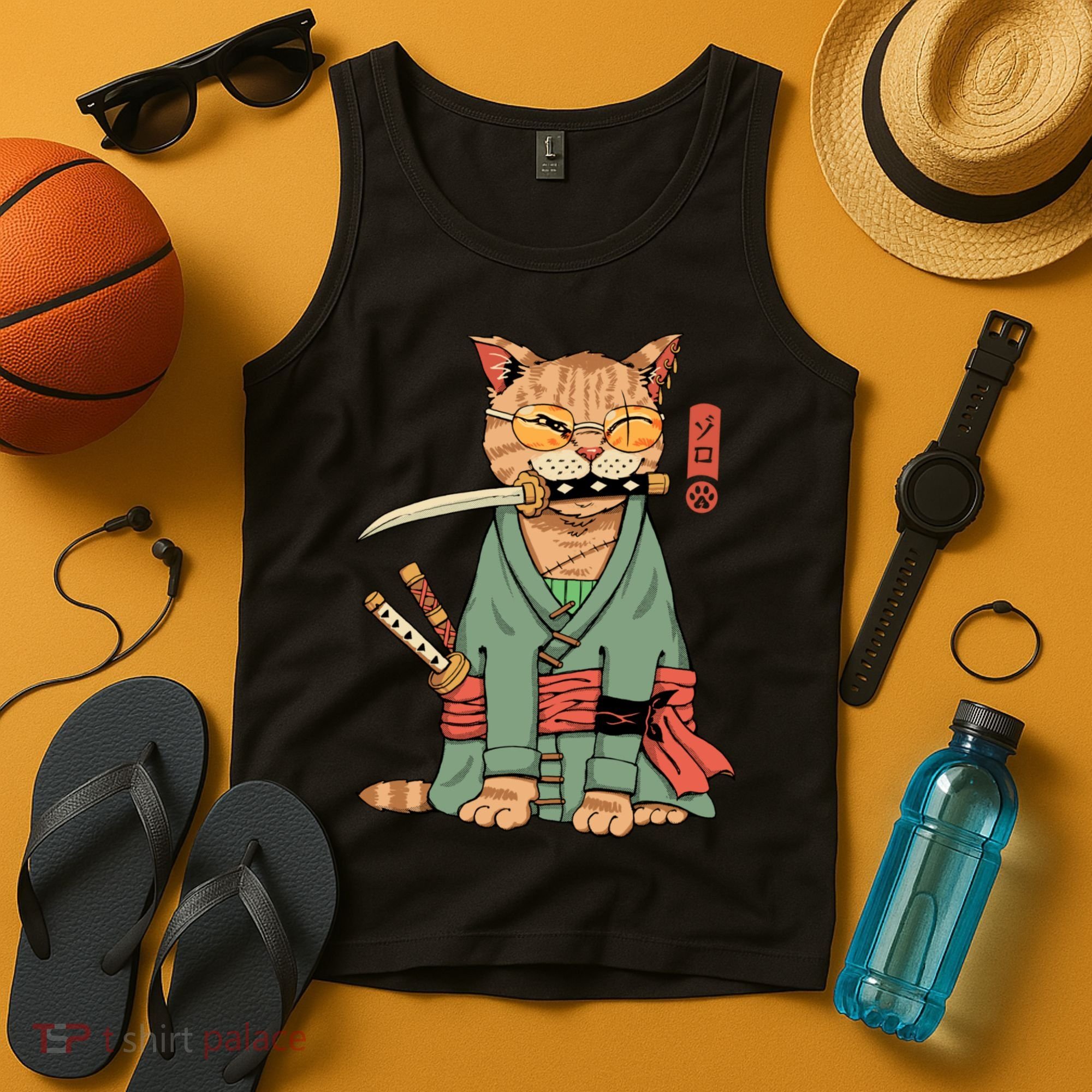Vincent Trinidad Art Zoro Cat Warrior Tank Top