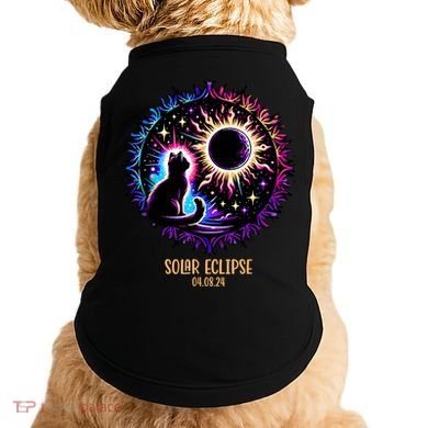 View Totality April 8 2024 Astronomy Cat Lover Solar Eclipse Doggie Tank