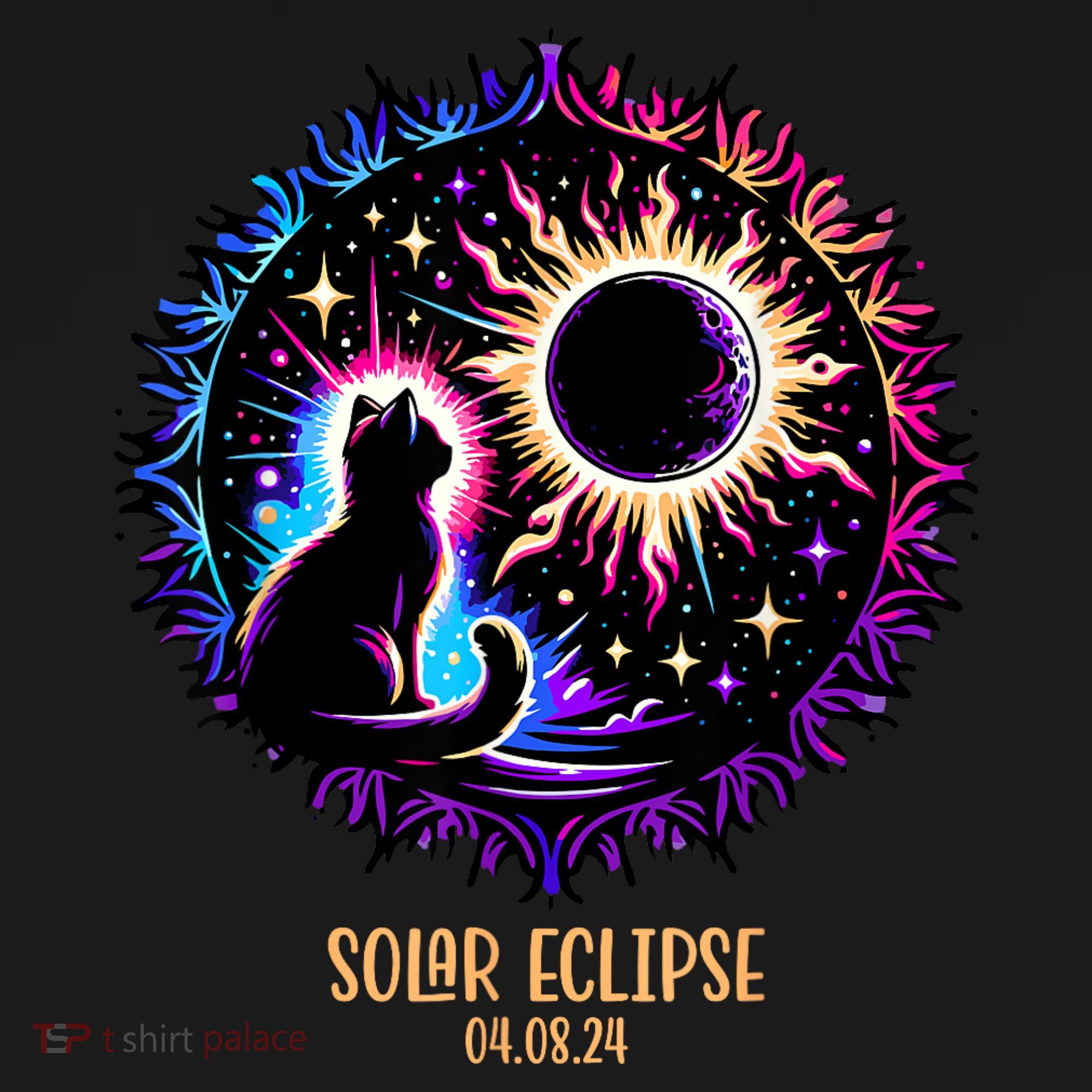 View Totality April 8 2024 Astronomy Cat Lover Solar Eclipse Backpack