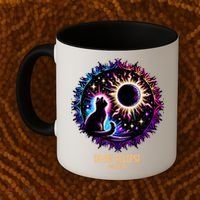 View Totality April 8 2024 Astronomy Cat Lover Solar Eclipse Coffee Mug thumb 2