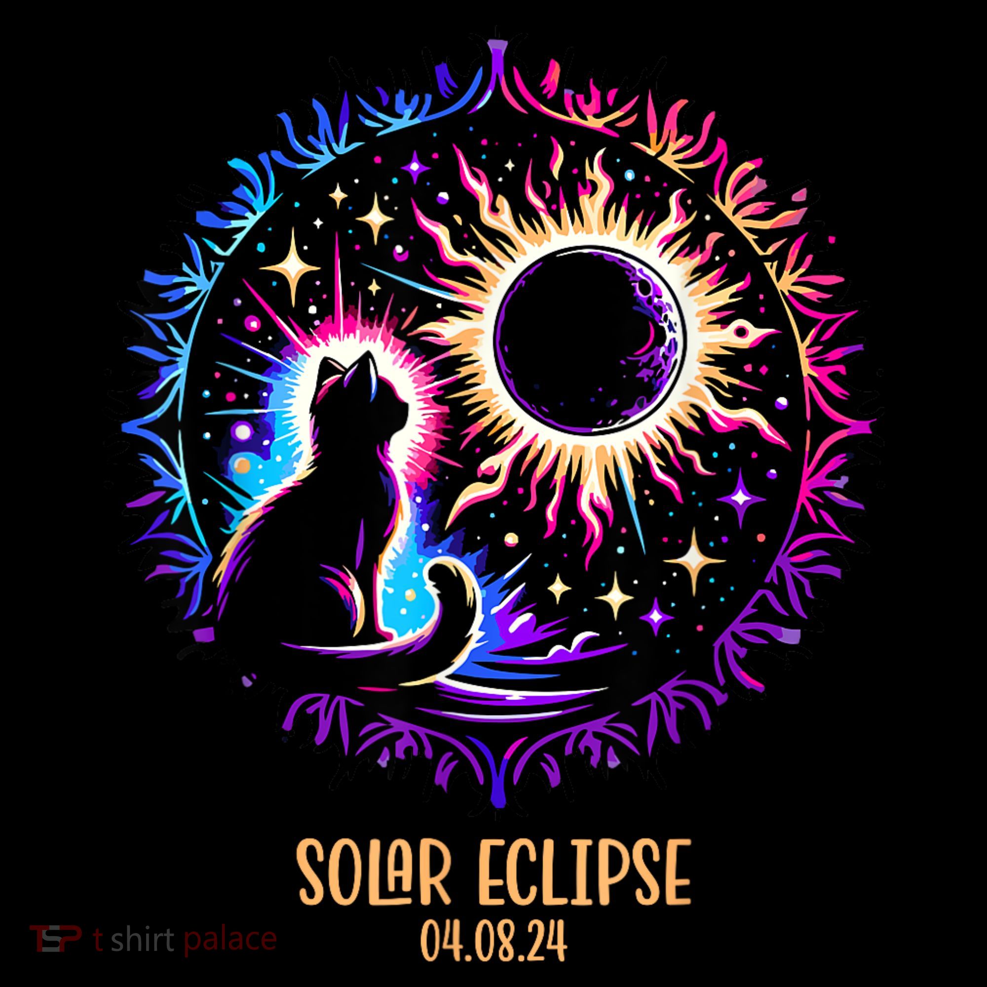 View Totality April 8 2024 Astronomy Cat Lover Solar Eclipse Coffee Mug