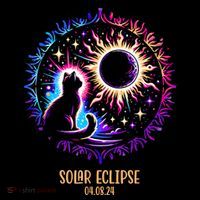 View Totality April 8 2024 Astronomy Cat Lover Solar Eclipse Ornament thumb 1