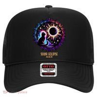 View Totality April 8 2024 Astronomy Cat Lover Solar Eclipse Hat thumb 0