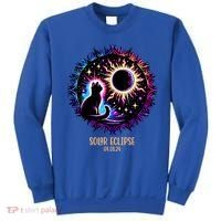 View Totality April 8 2024 Astronomy Cat Lover Solar Eclipse Sweatshirt thumb 0