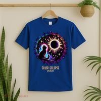 View Totality April 8 2024 Astronomy Cat Lover Solar Eclipse T-Shirt thumb 2
