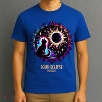 View Totality April 8 2024 Astronomy Cat Lover Solar Eclipse T-Shirt thumb 3