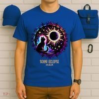 View Totality April 8 2024 Astronomy Cat Lover Solar Eclipse T-Shirt thumb 6