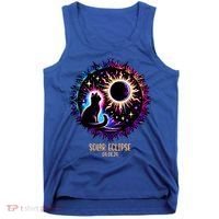 View Totality April 8 2024 Astronomy Cat Lover Solar Eclipse Tank Top thumb 0