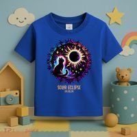 View Totality April 8 2024 Astronomy Cat Lover Solar Eclipse Toddler T-Shirt thumb 3