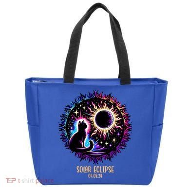 View Totality April 8 2024 Astronomy Cat Lover Solar Eclipse Tote Bag
