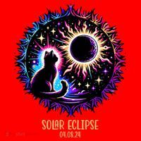 View Totality April 8 2024 Astronomy Cat Lover Solar Eclipse Santa Hat thumb 1