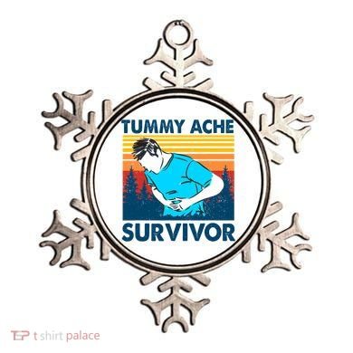 Vintage Tummy Ache Survivor Stomachache IBS Funny Ornament