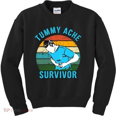 Vintage Tummy Ache Survivor Design Kids Sweatshirt