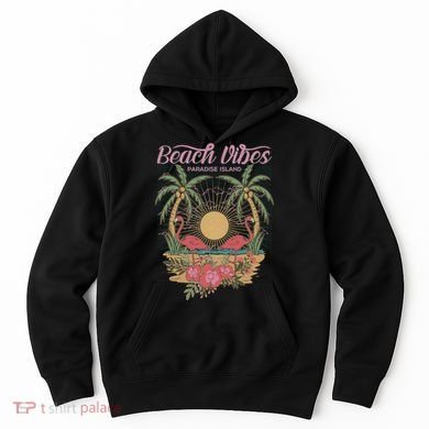 Vintage Tropical Beach Vibes Paradise Island Hoodie