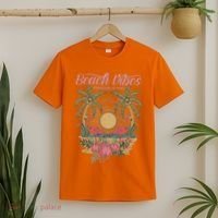 Vintage Tropical Beach Vibes Paradise Island T-Shirt thumb 2