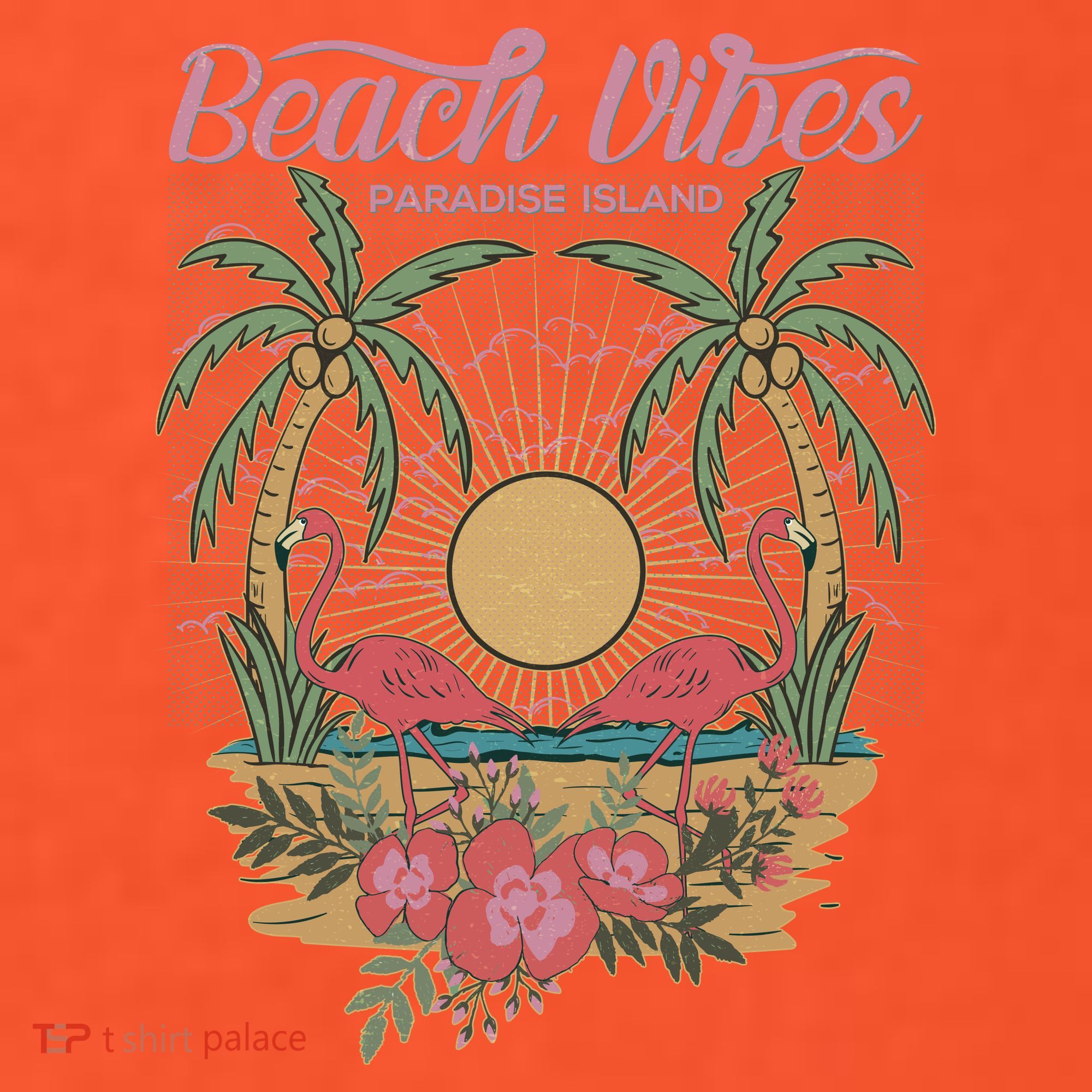Vintage Tropical Beach Vibes Paradise Island T-Shirt