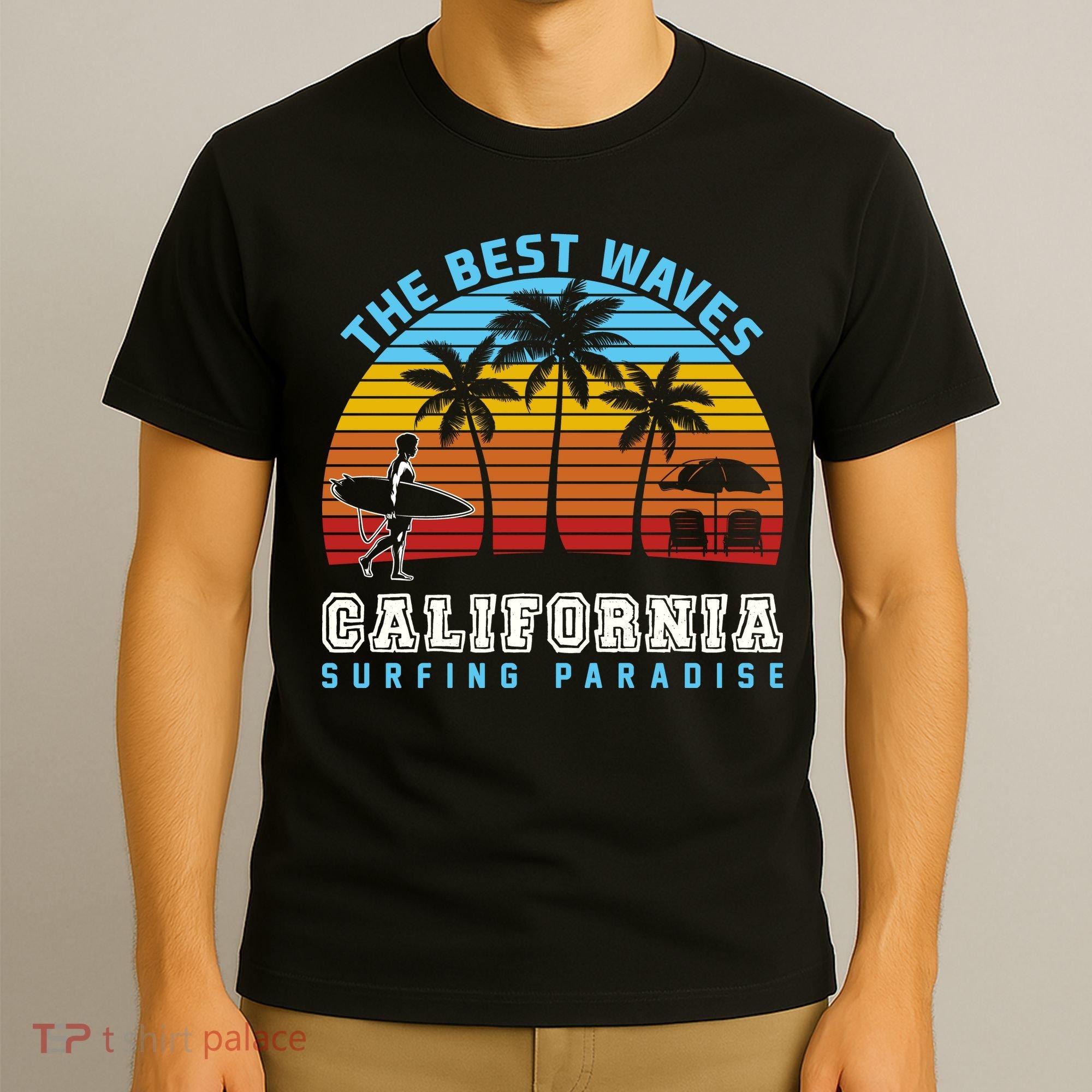 Vintage The Best Wave California Surfing Paradise T-Shirt