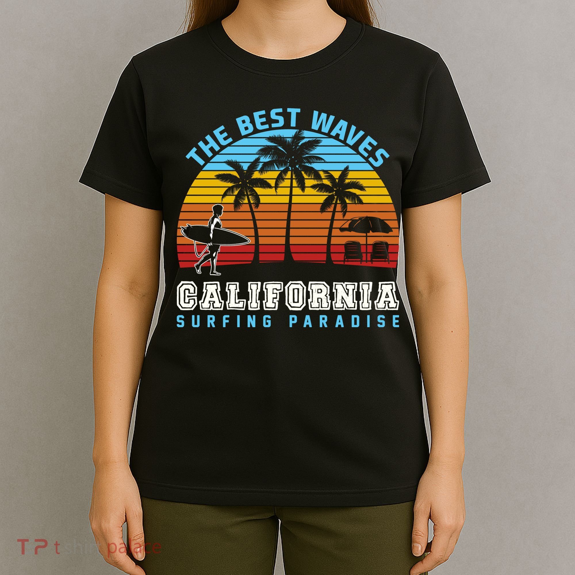 Vintage The Best Wave California Surfing Paradise T-Shirt