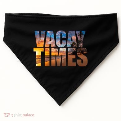 Vacay Times Beach USA-Made Doggie Bandana