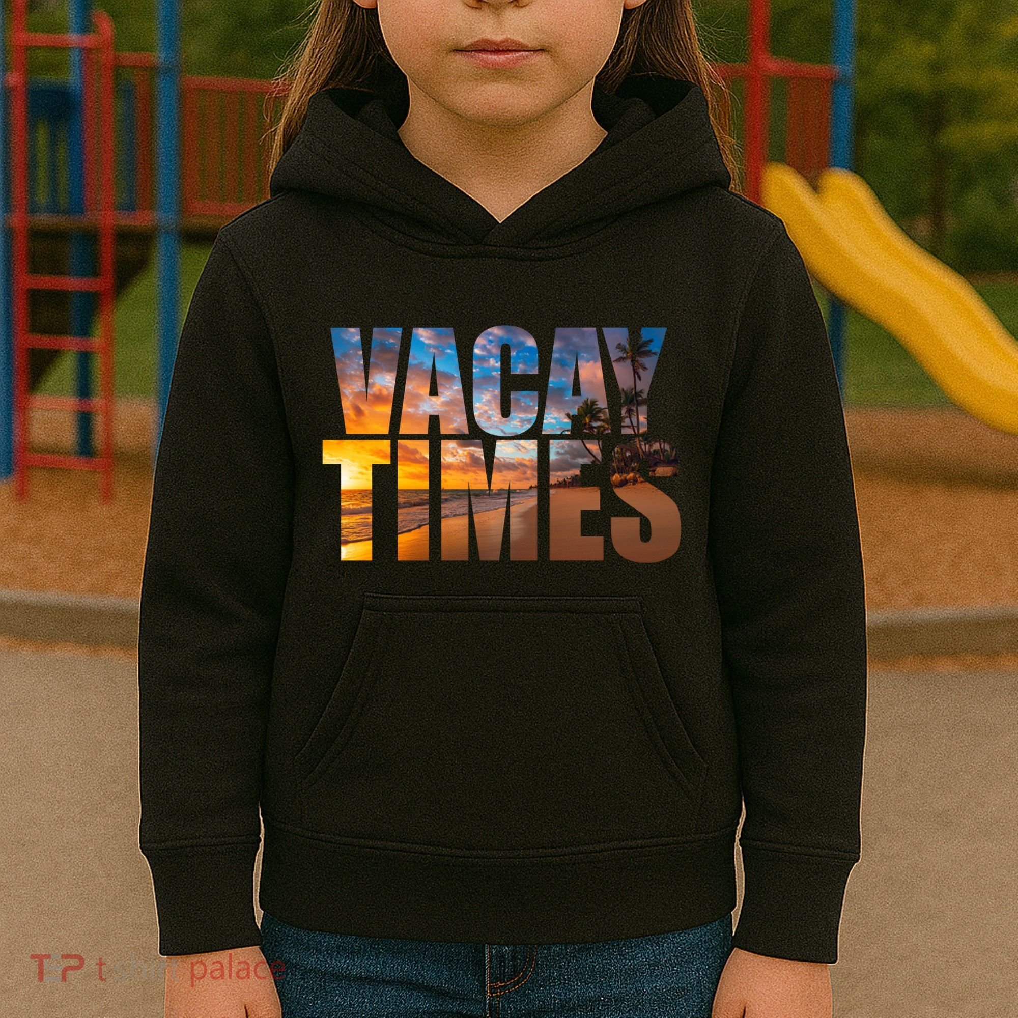 Vacay Times Beach Kids Hoodie