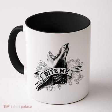 Vintage Tattoo Bite Me Shark Coffee Mug