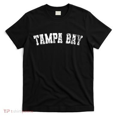Vintage Tampa Bay Florida Distressed Bold White Text Apparel T-Shirt