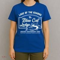 Vintage The Blue Cat Lodge Lake Of The Ozarks T-Shirt thumb 4