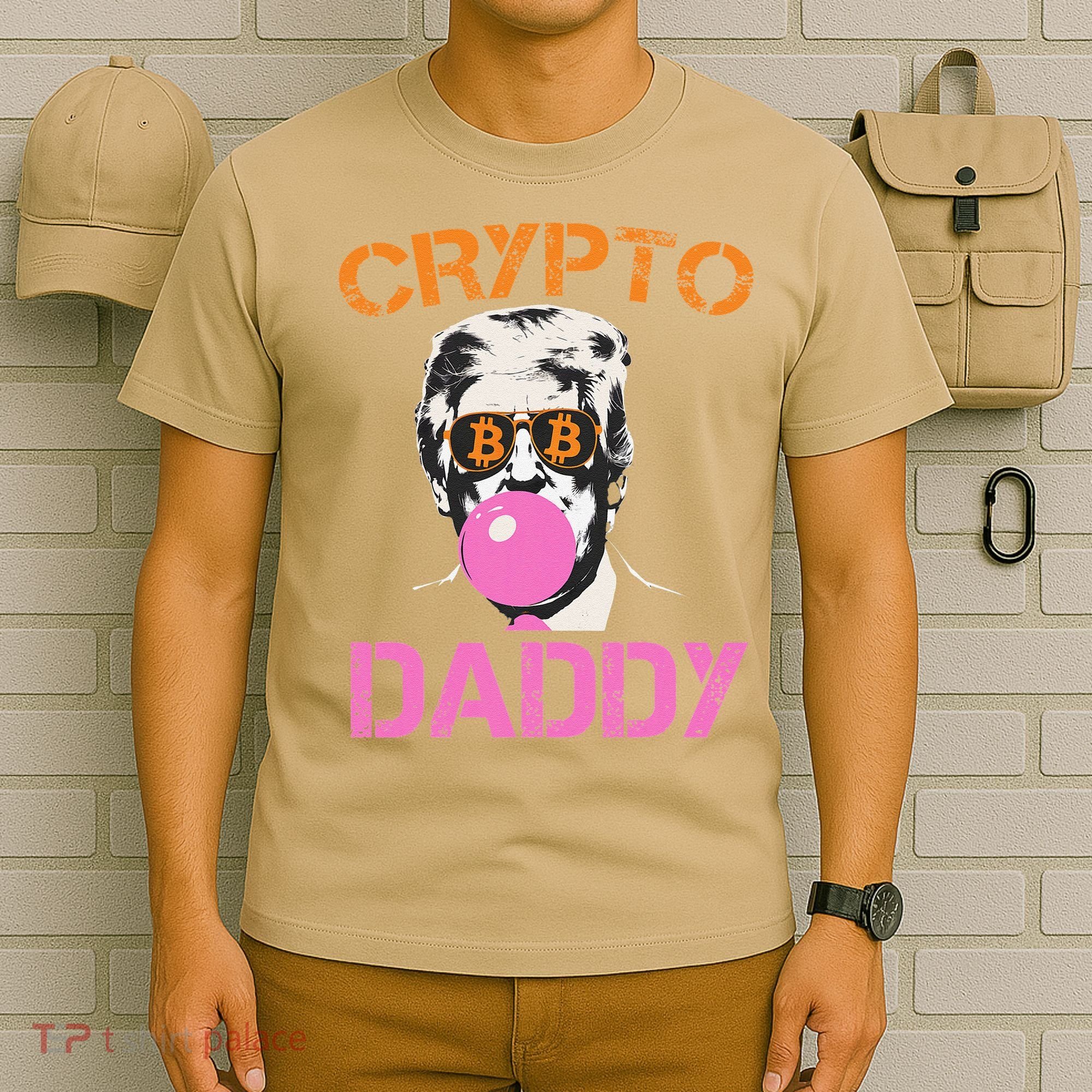 Vintage Trump Bitcoin Daddy Crypto Sarcasm Investment Squad T-Shirt