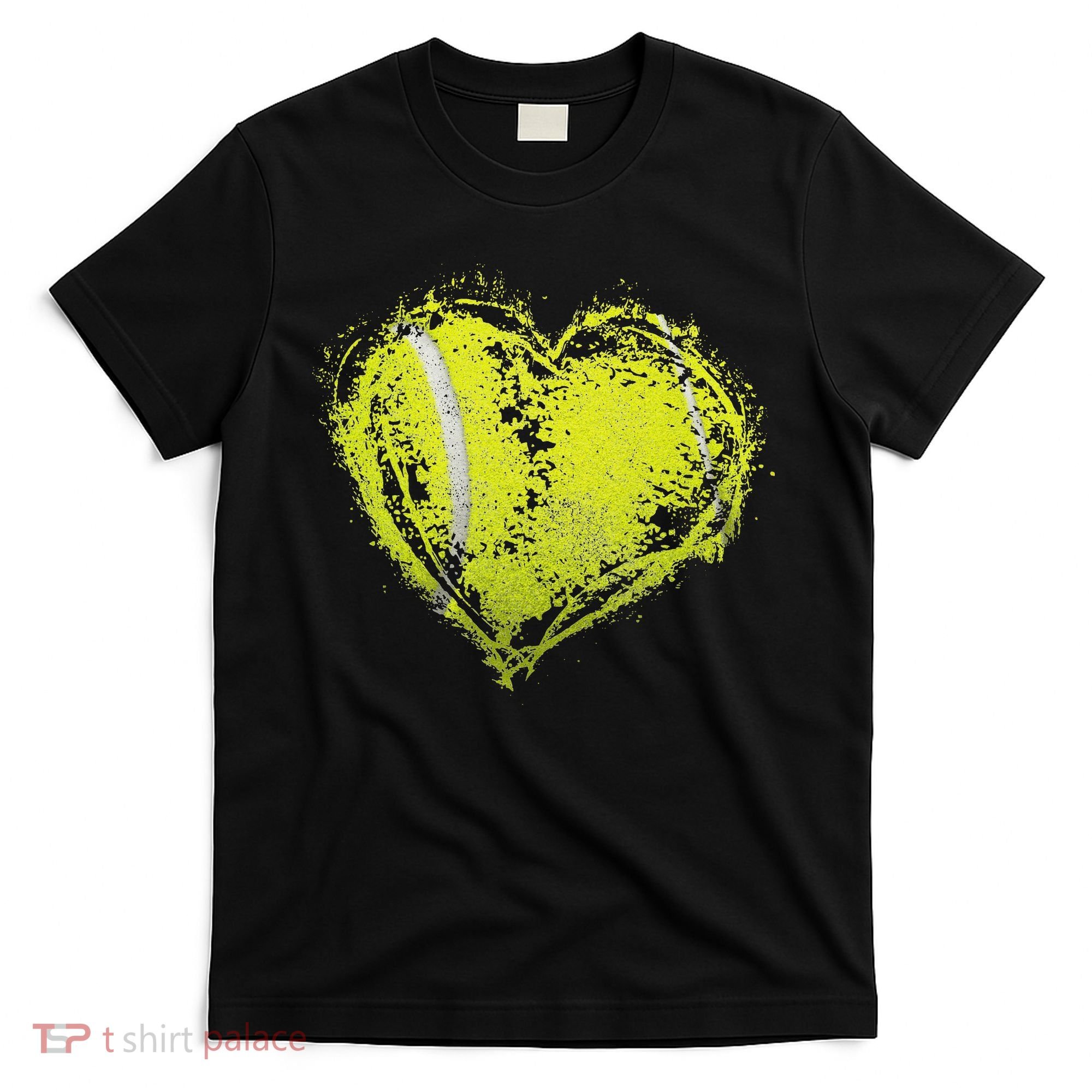 Vintage Tennis Ball Heart Valentines Day Gift T-Shirt
