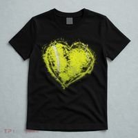 Vintage Tennis Ball Heart Valentines Day Gift T-Shirt thumb 5