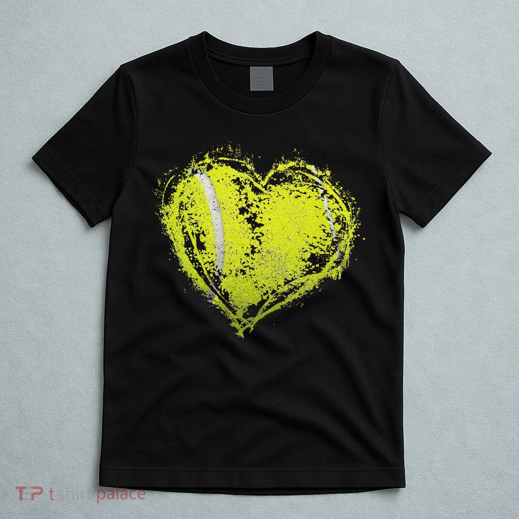 Vintage Tennis Ball Heart Valentines Day Gift T-Shirt