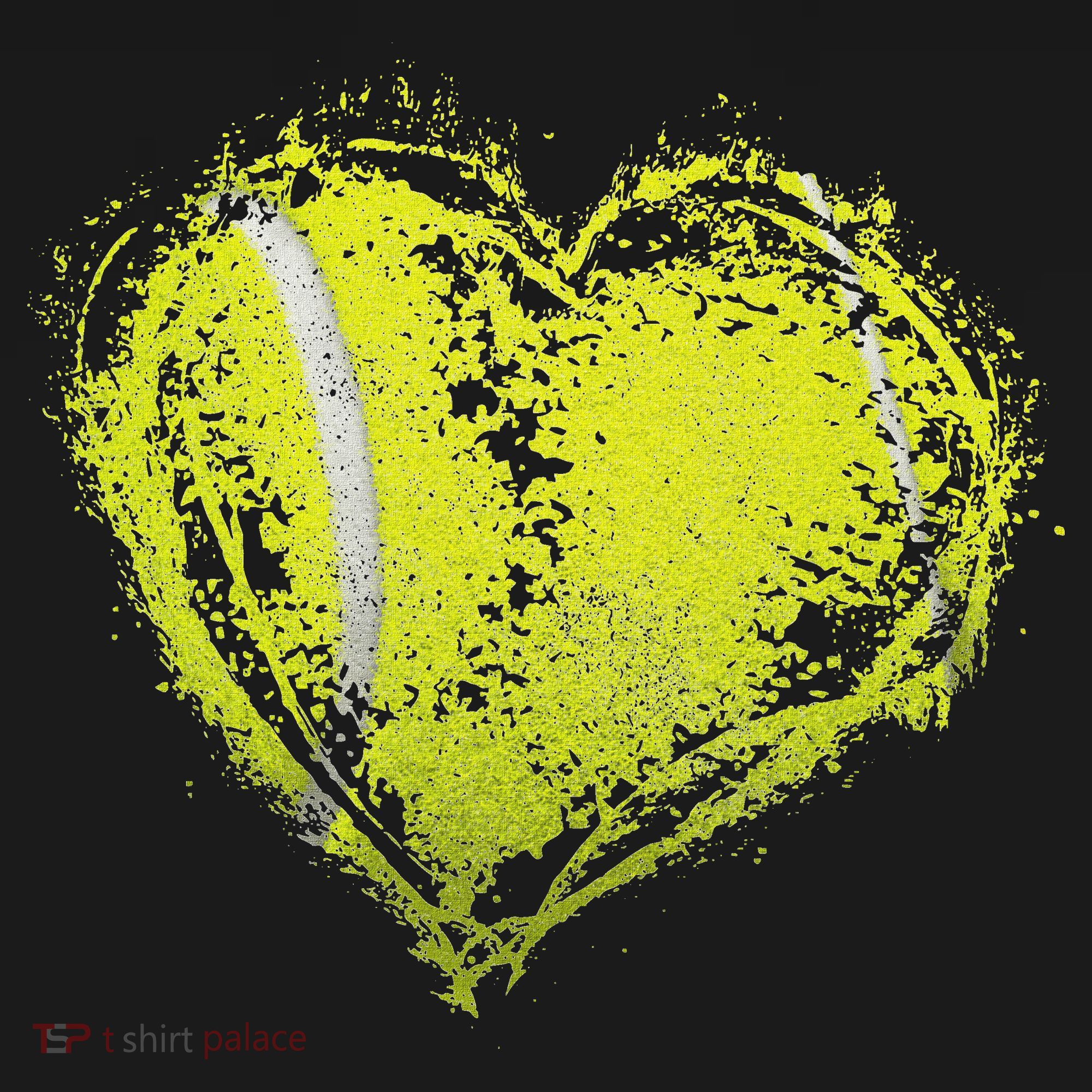 Vintage Tennis Ball Heart Valentines Day Gift T-Shirt